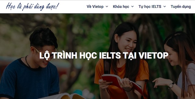 Hoc IELTS tai Vietop ban se duoc xay dung mot lo trinh cu the tuy thuoc vao kha nang