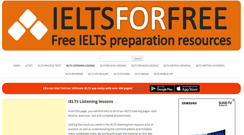 Nguồn nghe IELTS bổ ích và miễn phí với IELTS for free