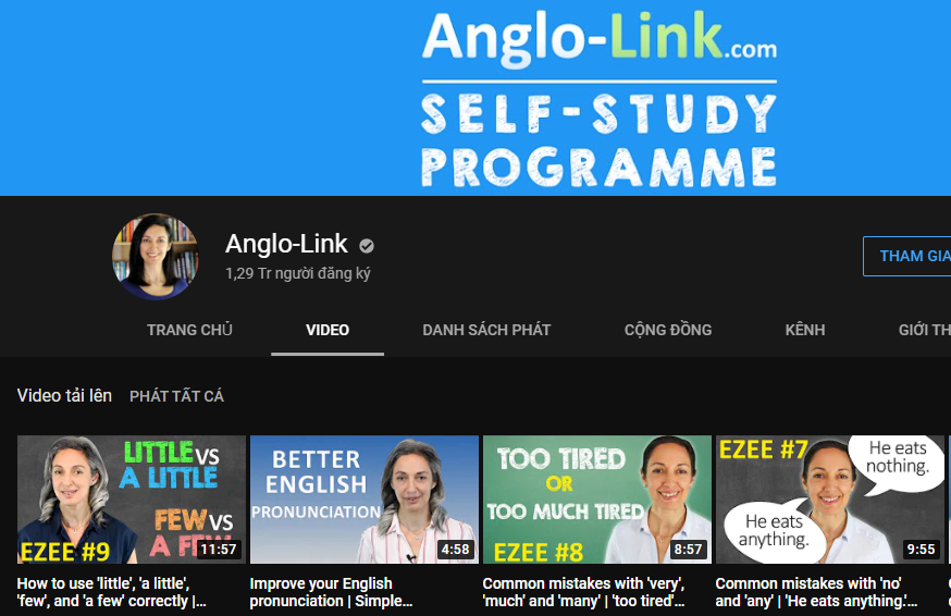Kênh youtube Anglo-Link