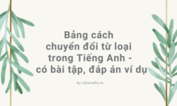 Cách chuyển đổi từ loại trong tiếng Anh