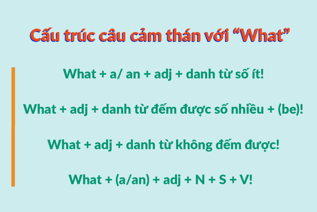 Câu cảm thán với what