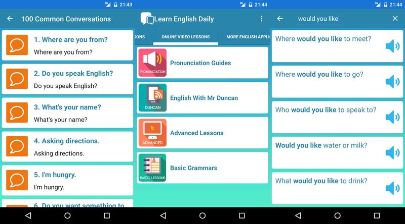 Phần mềm phát âm tiếng Anh với Learn English Daily