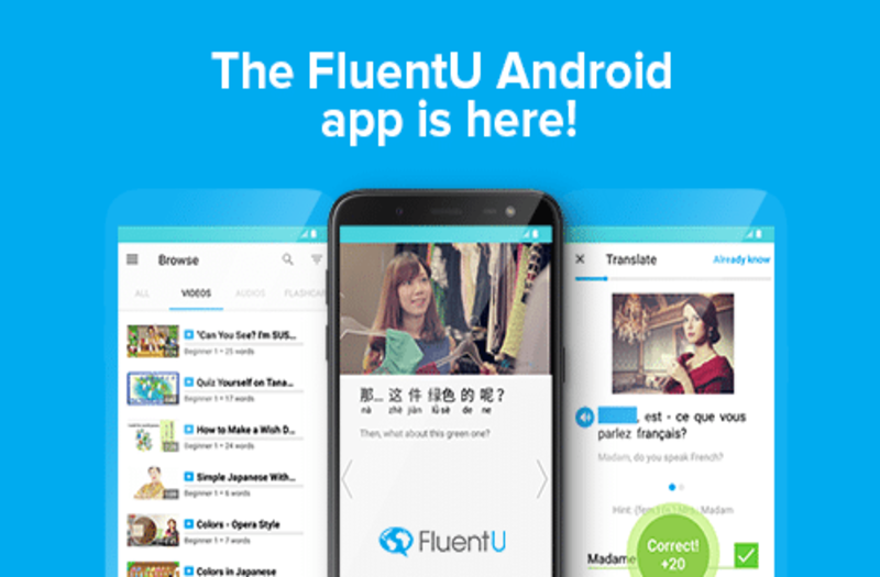 Ứng dụng flashcard tiếng Anh FluentU.